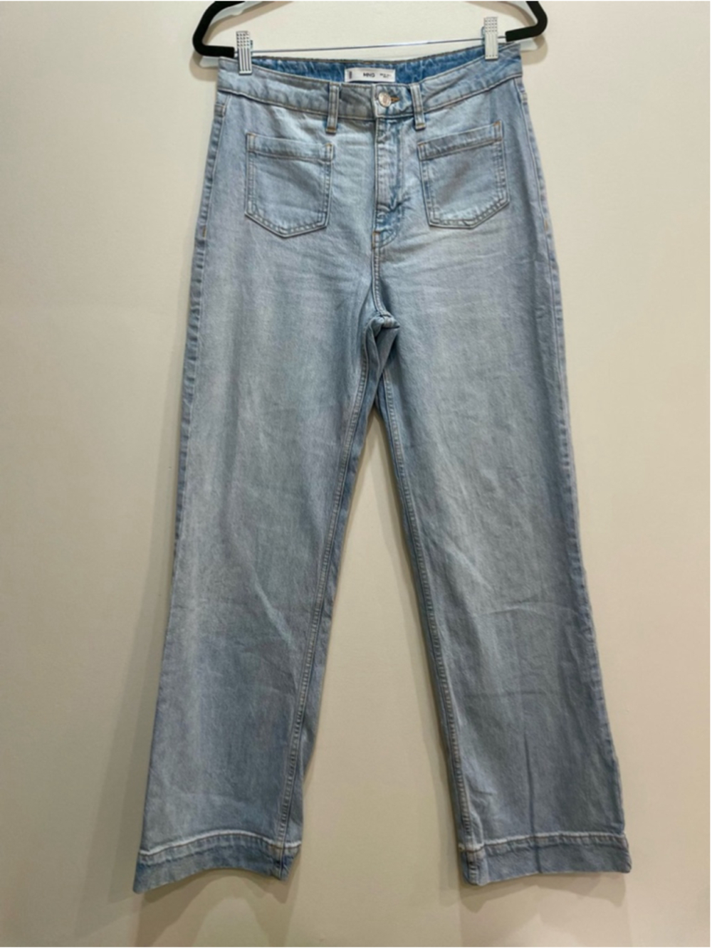 MNG Mango Wide leg High Rise Jeans 6 70s Coastal Minimalist